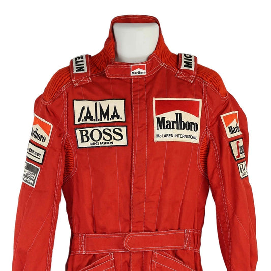 Niki Lauda F1 Race Replica McLaren World Championship Winning Season Motorsport Suit Close View