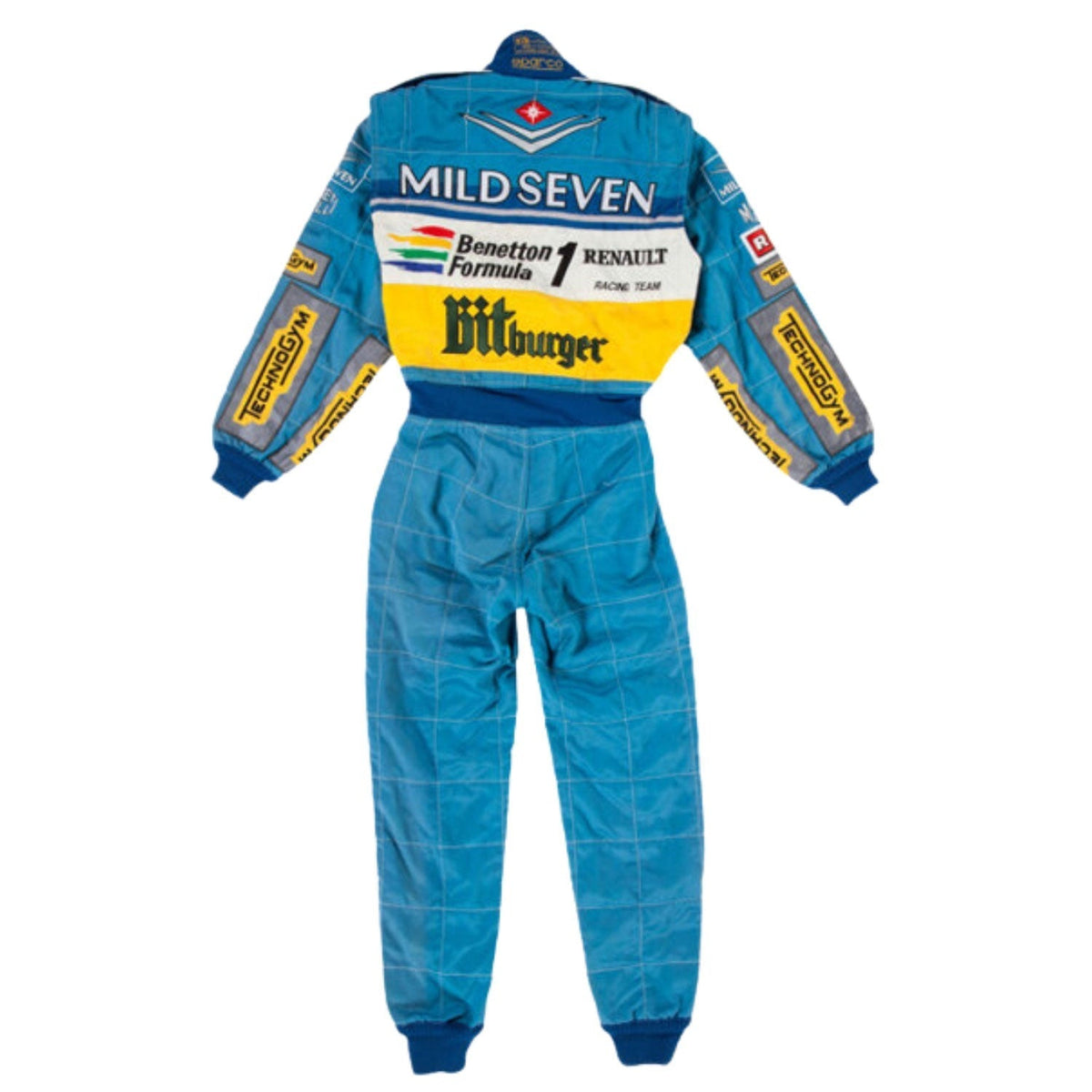 Michael Schumacher F1 Race Replica BitBurger Benetton Grand Prix Suit Back View