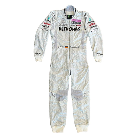 Michael Schumacher F1 Race Mercedes Driver Suit Front View