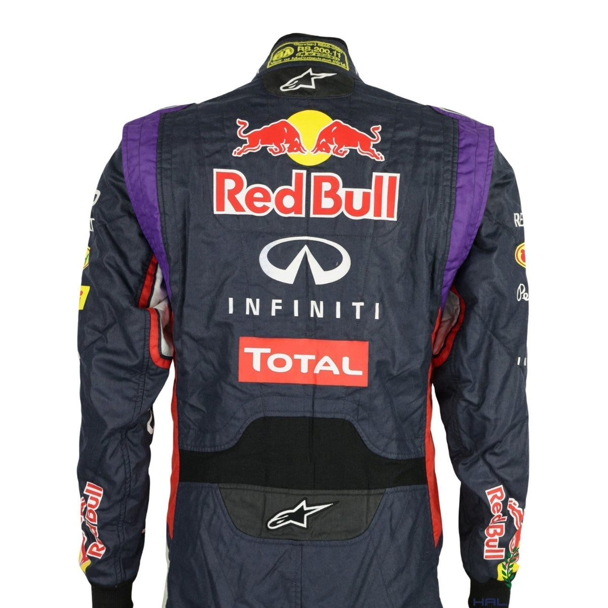 Sebastian Vettel F1 Race Replica Red Bull Grand Prix Suit Back View