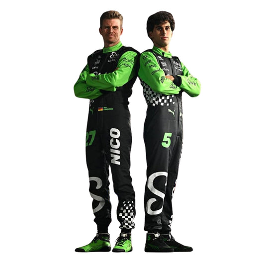 Nico Hulkenberg & Gabriel Bortoleto F1 Race Replica Kick Sauber Las Vegas Grand Prix Suit Side View