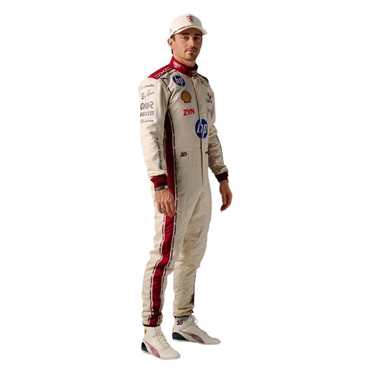 Charles Leclerc F1 Race Ferrari Monaco GP Driver Suit Right Side View