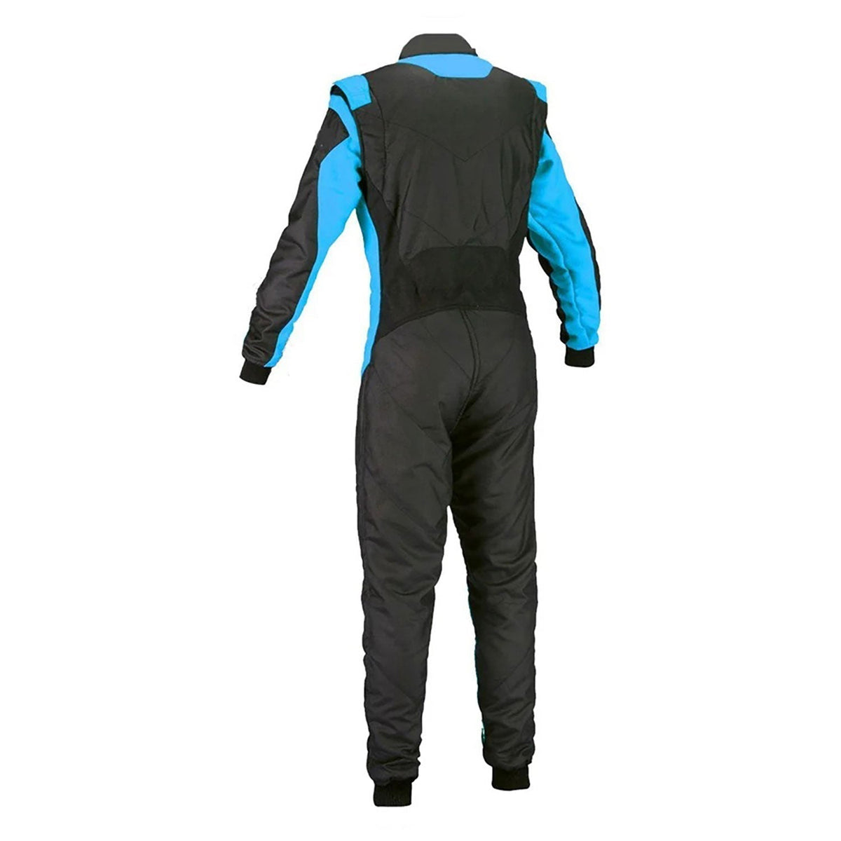 Black and Blue Go-Kart Driver Racing Karting Costume Back View