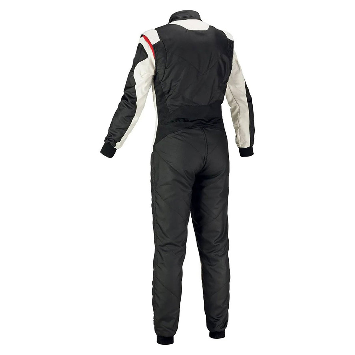 Black and White Go-Kart Driver Racing Karting Costume Back View