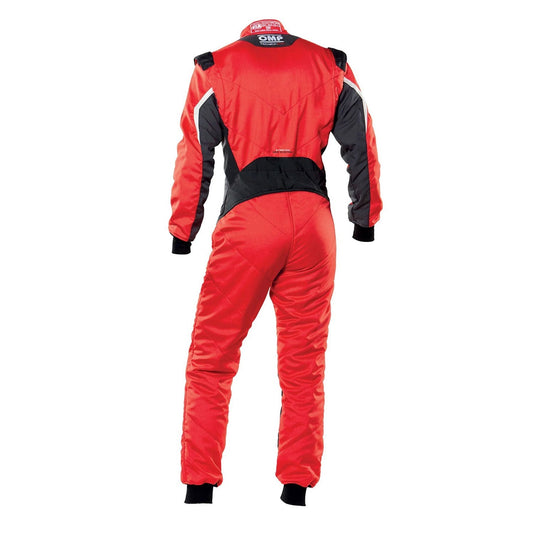 OMP Red Black Tecnica Evo Racing Track Suit Back View