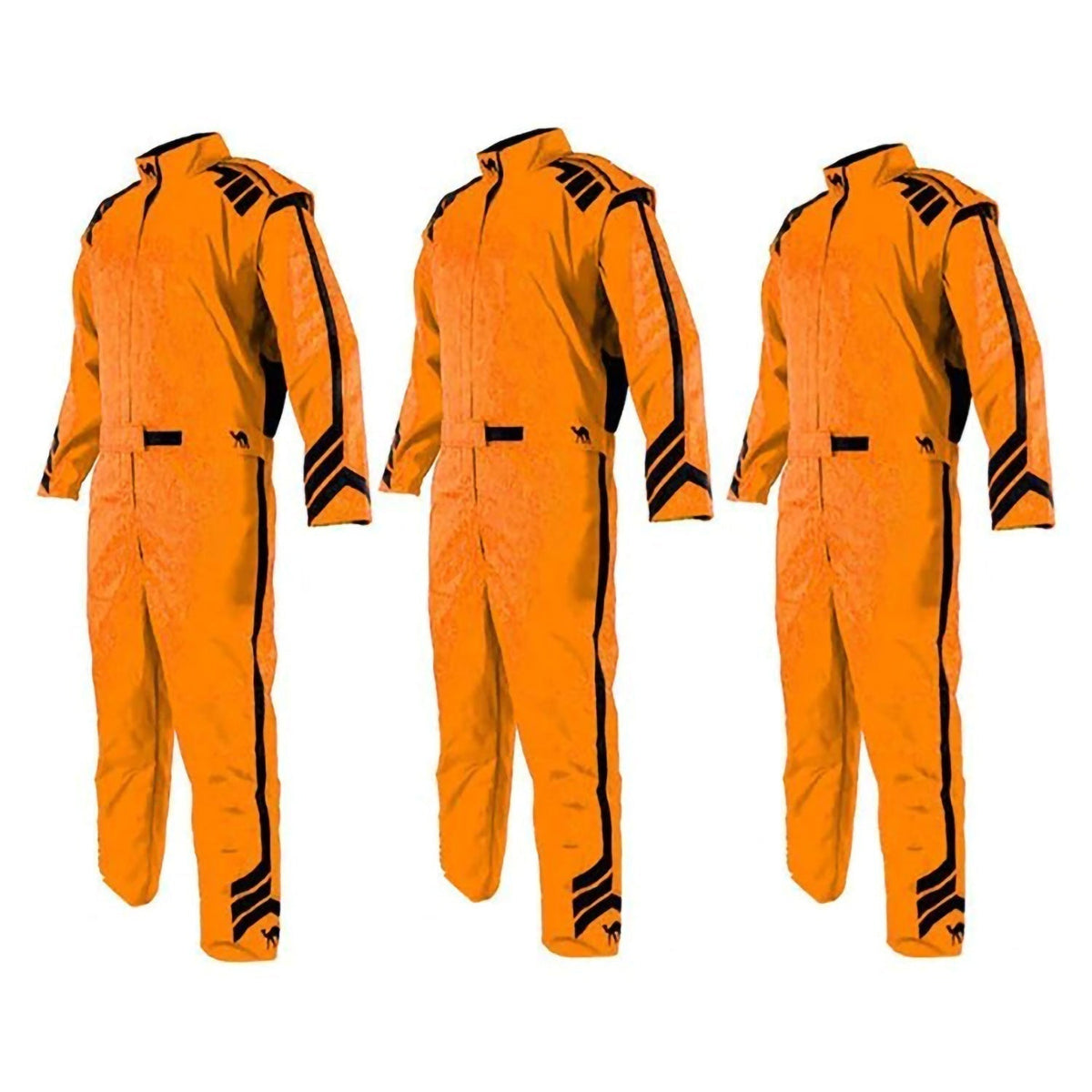 Orange Racing for Go Karting Track Suit Side Views