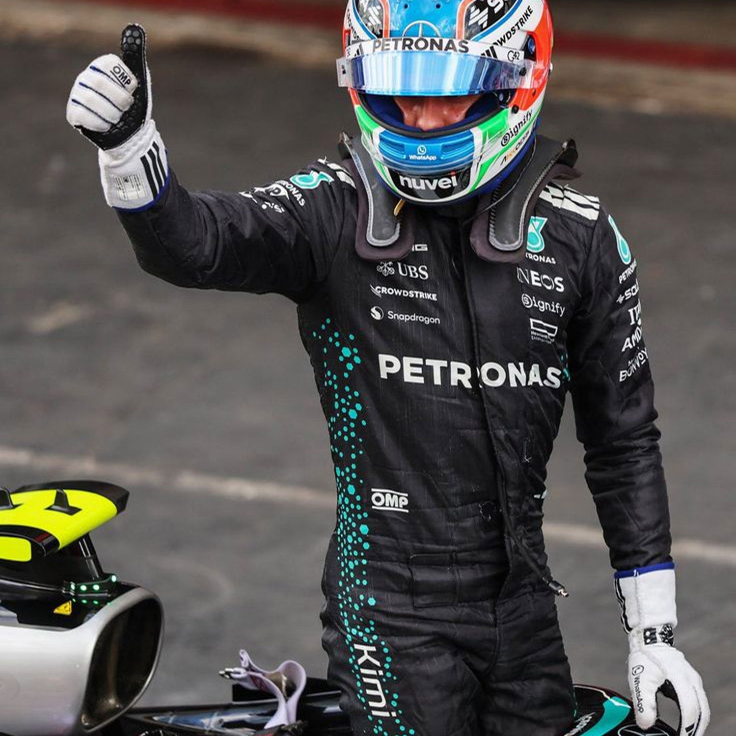 Andrea Kimi Antonelli F1 Race Replica Mercedes Grand Prix Suit Studio Shot