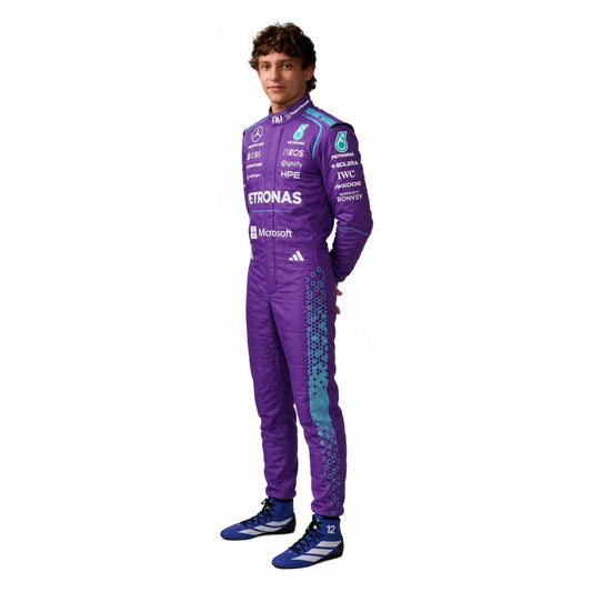 Andrea Kimi Antonelli F1 Race Mercedes Miami GP Grand Prix Suit Back View