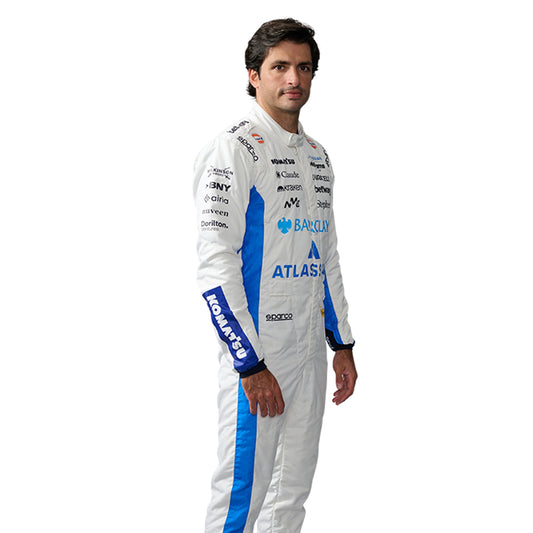 Carlos Sainz F1 Race Replica Williams Motorsport Suit Close View