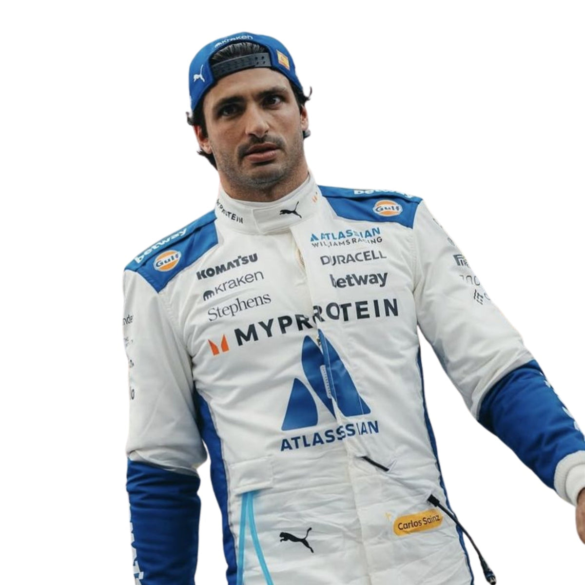 Carlos Sainz F1 Race Williams United States GP Motorsport Suit Close View