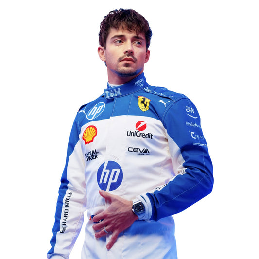 Charles Leclerc F1 Race Replica Ferrari Miami GP Motorsport Suit Close View