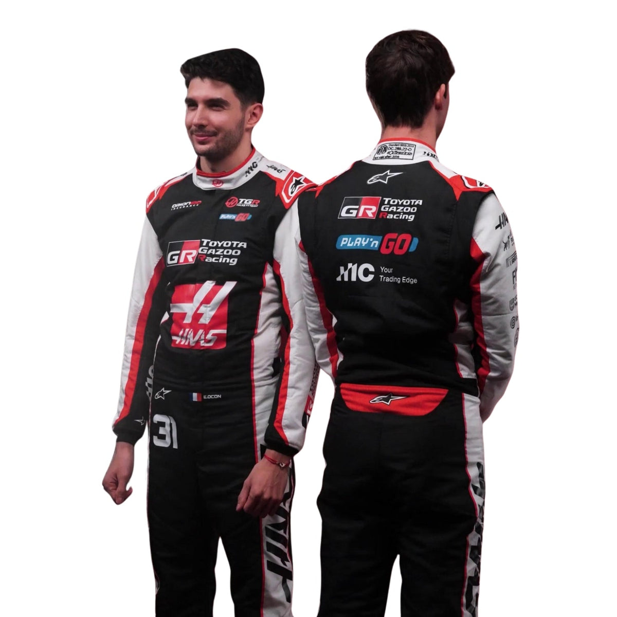 Esteban Ocon F1 Race Haas Grand Prix Suit Close-up View