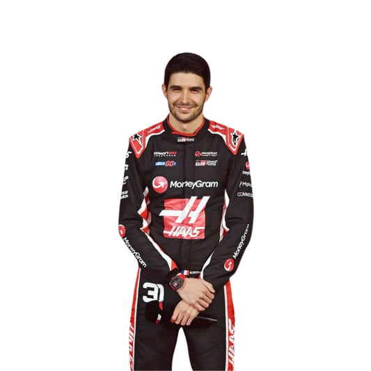 Esteban Ocon F1 Race Replica Haas Grand Prix Suit Close View