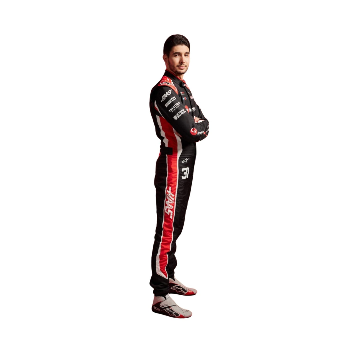 Esteban Ocon F1 Race Replica Haas Grand Prix Suit Right View