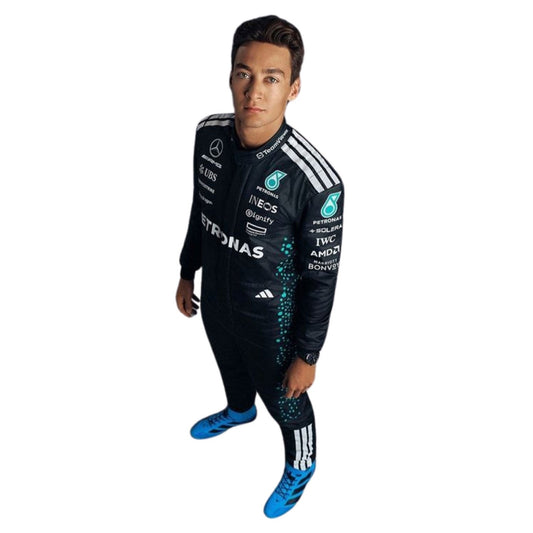 George Russell F1 Race Replica Mercedes Grand Prix Suit Back View