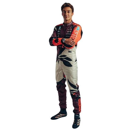 George Russell F1 Race Replica Mercedes Miami GP Motorsport Suit Back View