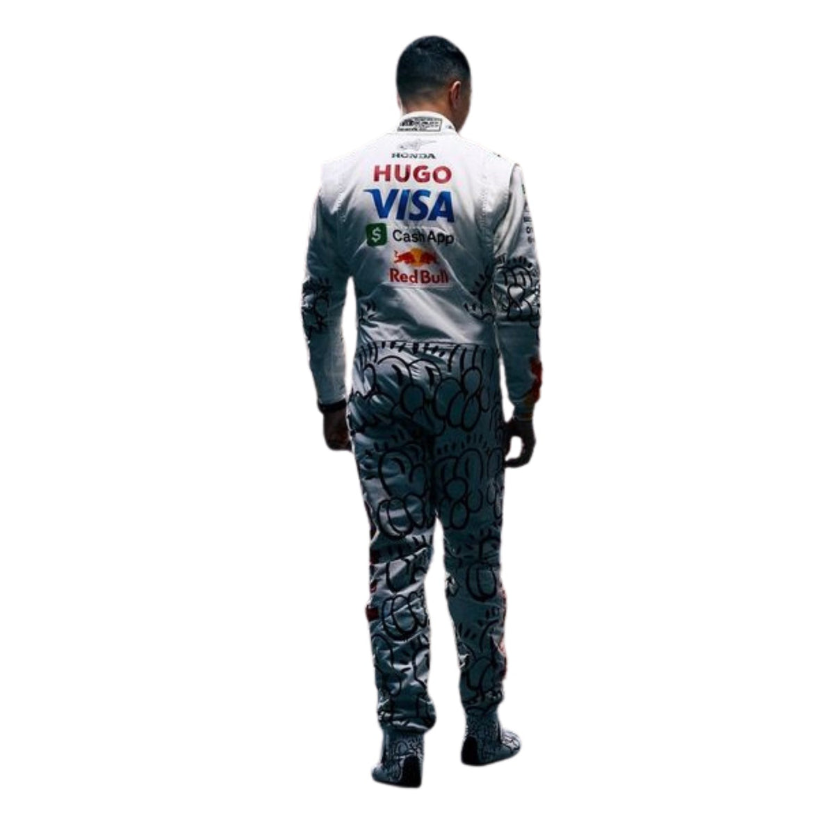 Isack Hadjar F1 Race VCARB British GP Grand Prix Suit Back View