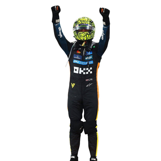 Lando Norris F1 Race McLaren Abu Dhabi GP Motorsport Suit Back View