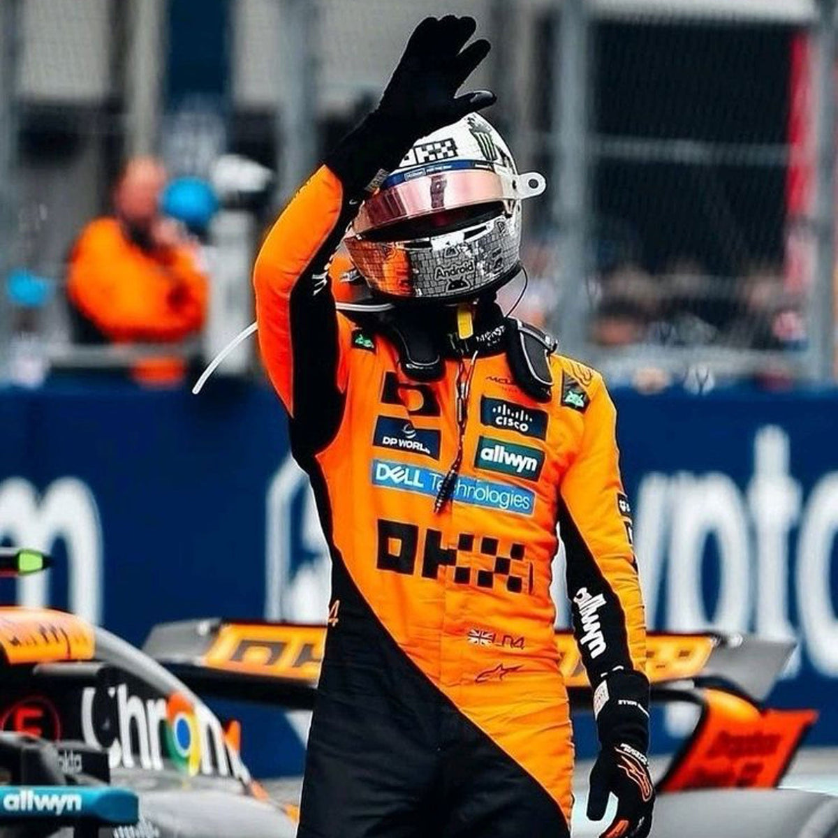 Lando Norris F1 Race Replica McLaren Grand Prix Suit Close View