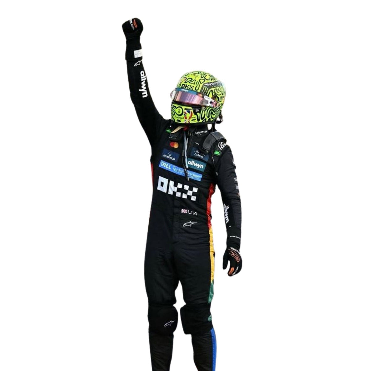 Lando Norris F1 Race Replica McLaren Silverstone British GP Motorsport Suit Left View