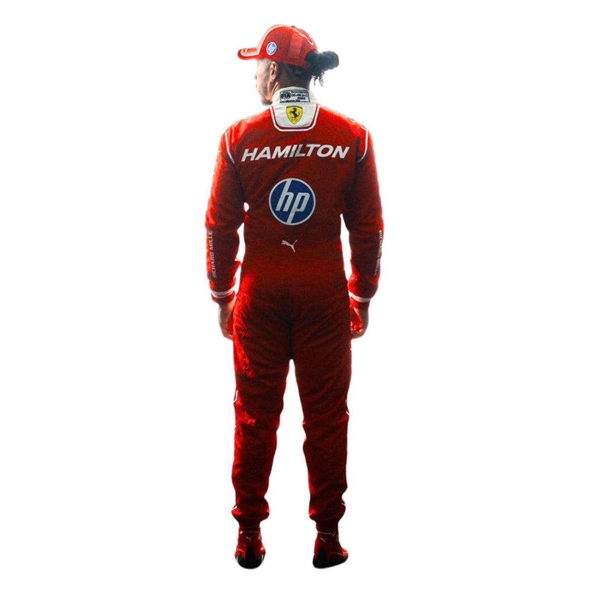 Lewis Hamilton F1 Race Replica Ferrari Grand Prix Suit Back View