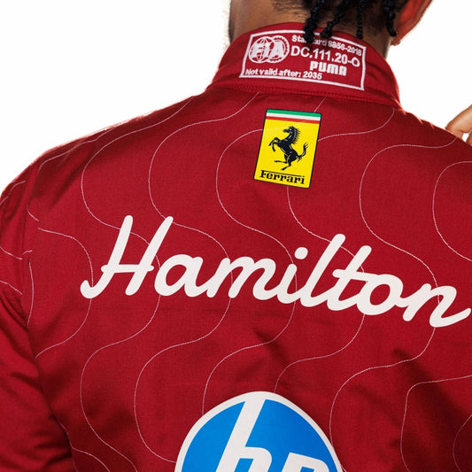 Lewis Hamilton F1 Race Replica Ferrari Monza GP Driver Suit Back View