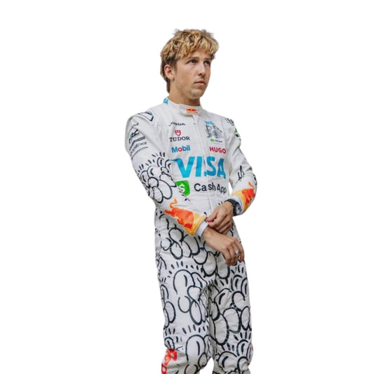 Liam Lawson F1 Race Replica VCARB British GP Grand Prix Suit Close View