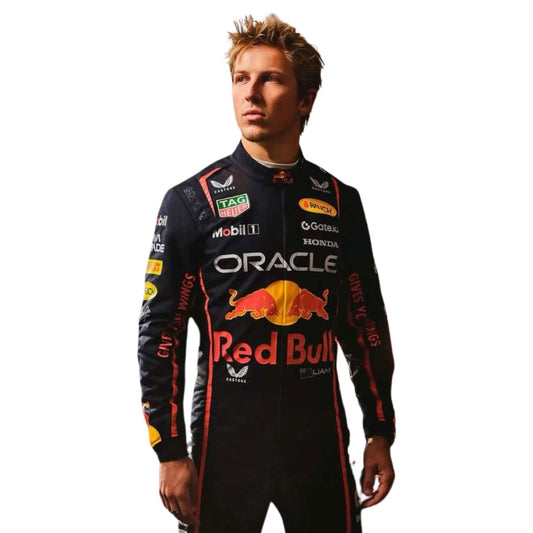 Liam Lawson F1 Race Red Bull Grand Prix Suit Close View