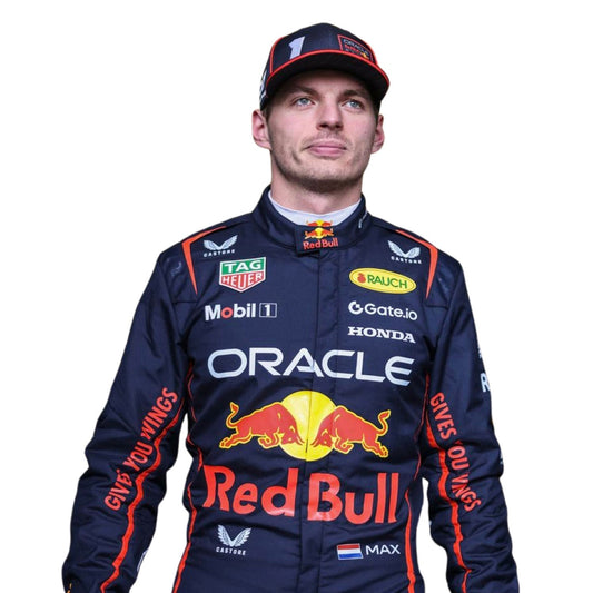 Max Verstappen F1 Race Replica Red Bull Motorsport Suit Back View