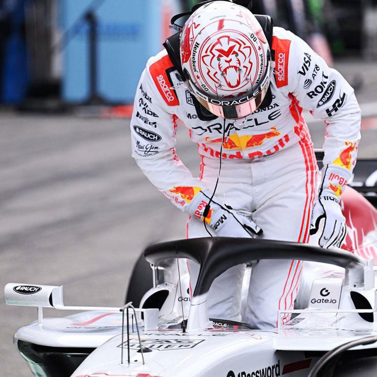 Max Verstappen F1 Race Red Bull Japanese GP Driver Suit Close View