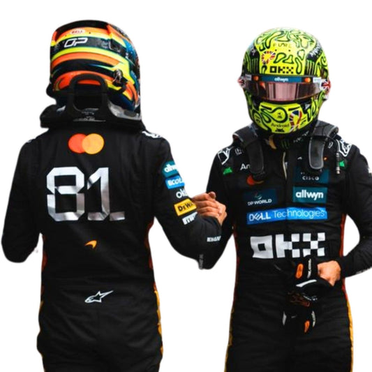 Oscar Piastri F1 Race McLaren Silverstone British GP Grand Prix Suit Back View