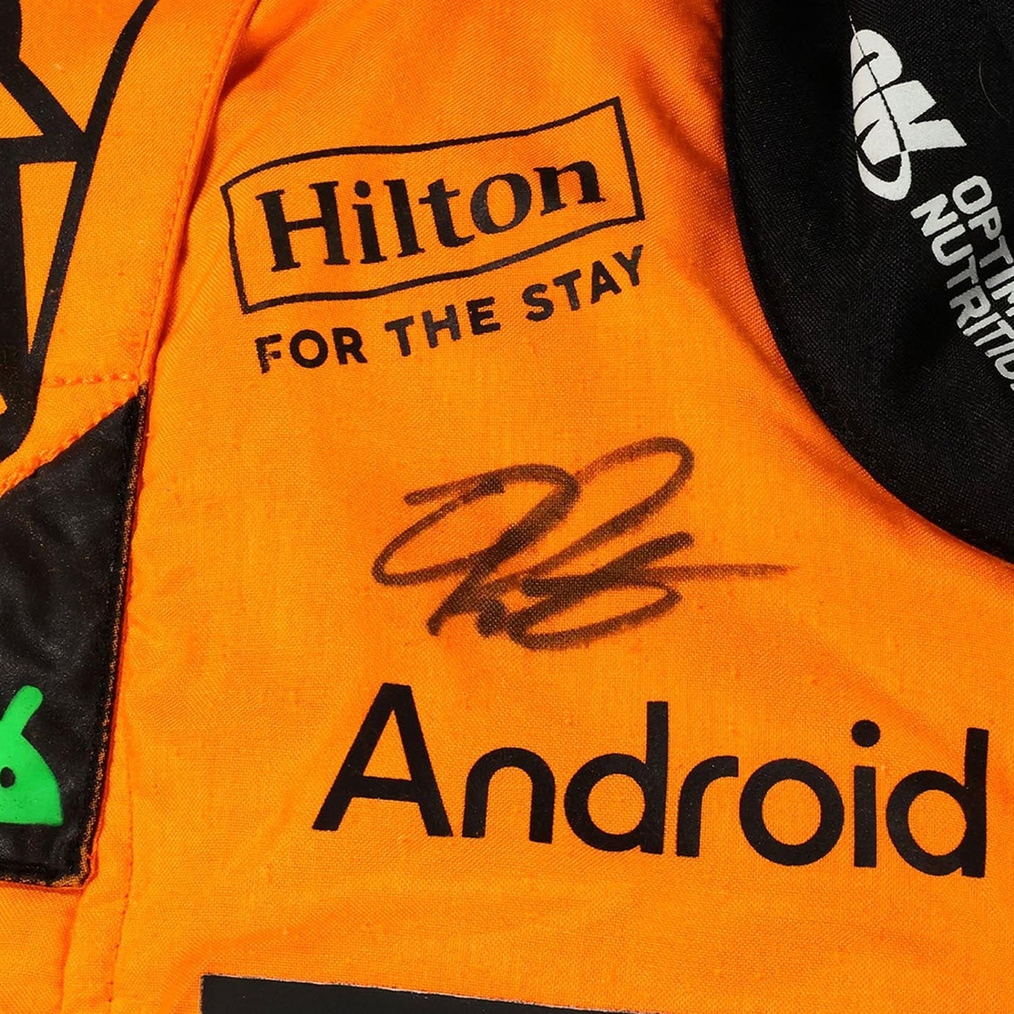 Oscar Piastri F1 Race Replica McLaren Driver Suit Logo Detail View