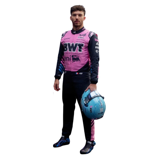 Pierre Gasly F1 Race Replica Alpine Motorsport Suit Back View