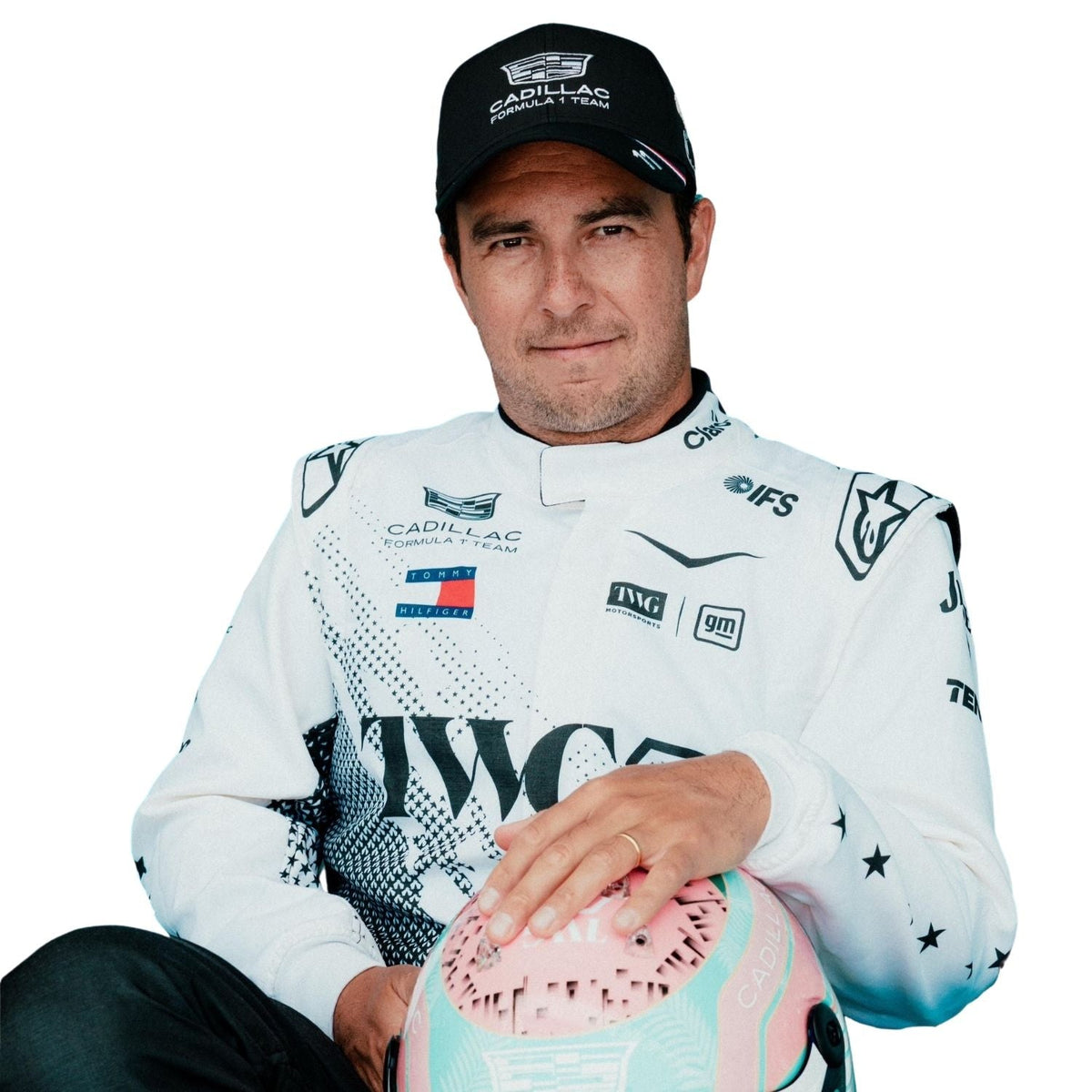 Sergio Perez F1 Race Replica Cadillac Miami GP Grand Prix Suit close View