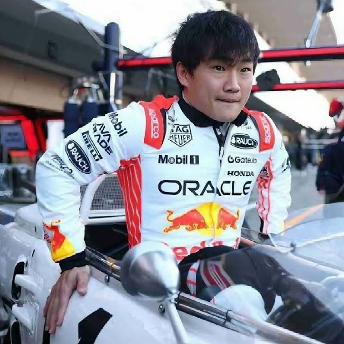 Yuki Tsunoda F1 Race Replica Red Bull Japanese GP Motorsport Suit Close View