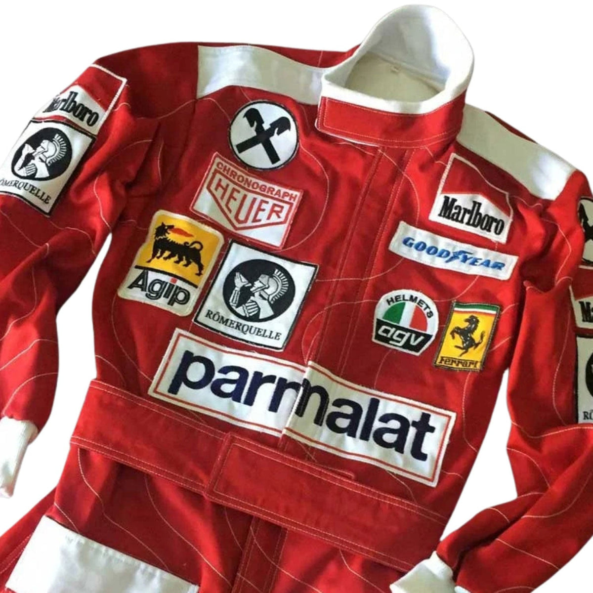 Niki Lauda F1 Race Ferrari Motorsport Suit Close View