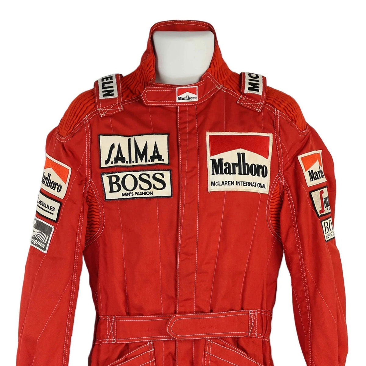 Niki Lauda F1 Race Replica McLaren World Championship Winning Season Motorsport Suit Close View