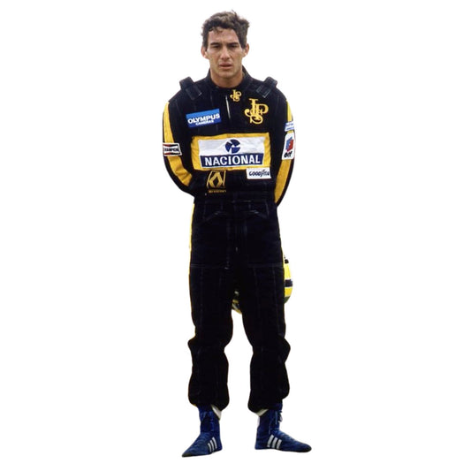 Ayrton Senna F1 Race Replica Lotus Grand Prix Suit Front View
