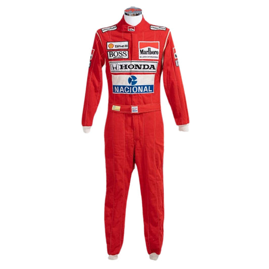 Ayrton Senna F1 Race Replica McLaren Motorsport Suit Front View