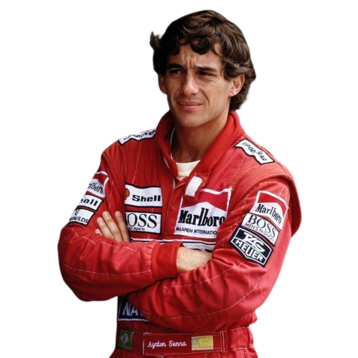Ayrton Senna F1 Race McLaren United States GP Grand Prix Suit Close Up View
