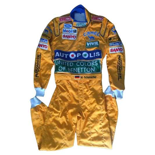 Michael Schumacher F1 Race Replica Benetton Ford Motorsport Suit Front View