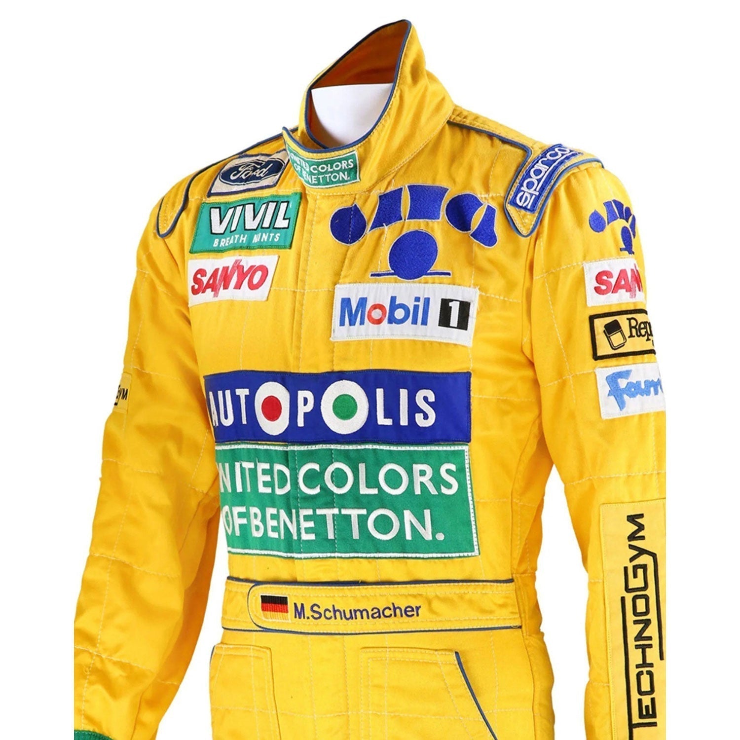 Michael Schumacher F1 Race Replica Benetton Ford Motorsport Suit Side View