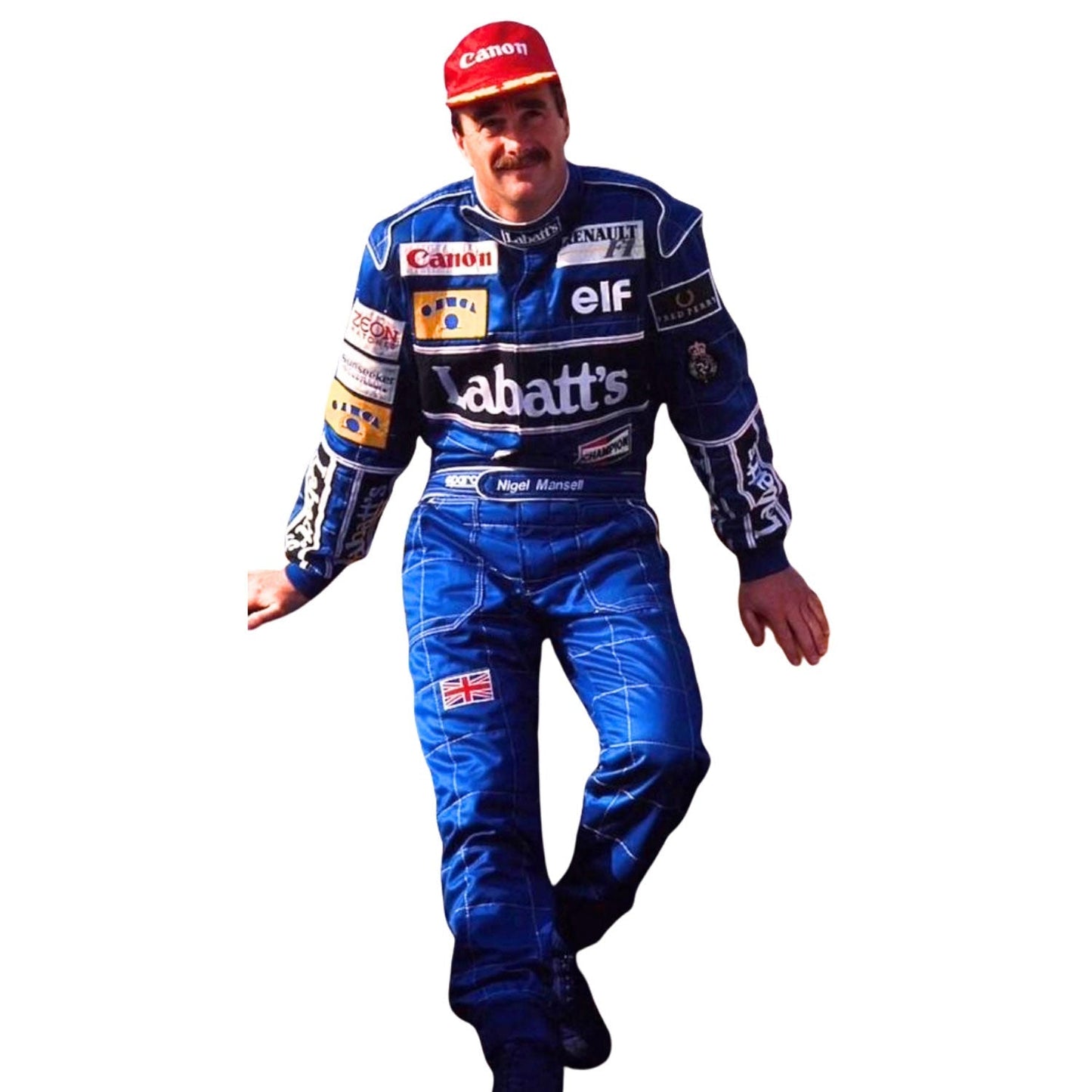 Nigel Mansell F1 Race Replica Williams Motorsport Suit Back View
