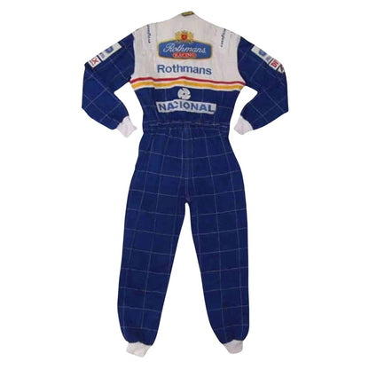 Ayrton Senna F1 Race Williams Motorsport Suit Back View