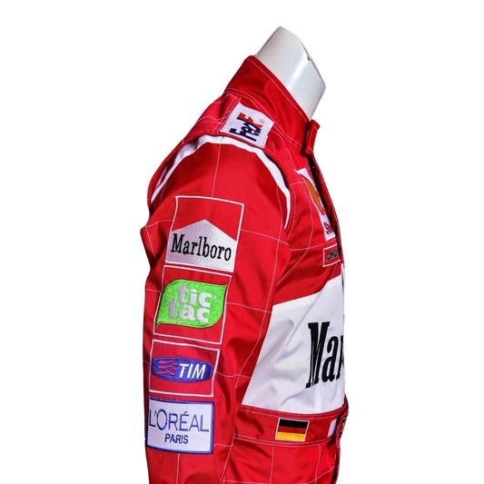 Michael Schumacher F1 Race Replica Ferrari Motorsport Suit Close-up View