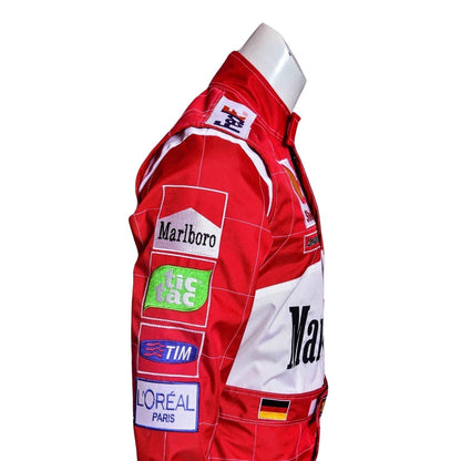 Michael Schumacher F1 Race Ferrari Belgian GP Driver Suit  Close Up View 