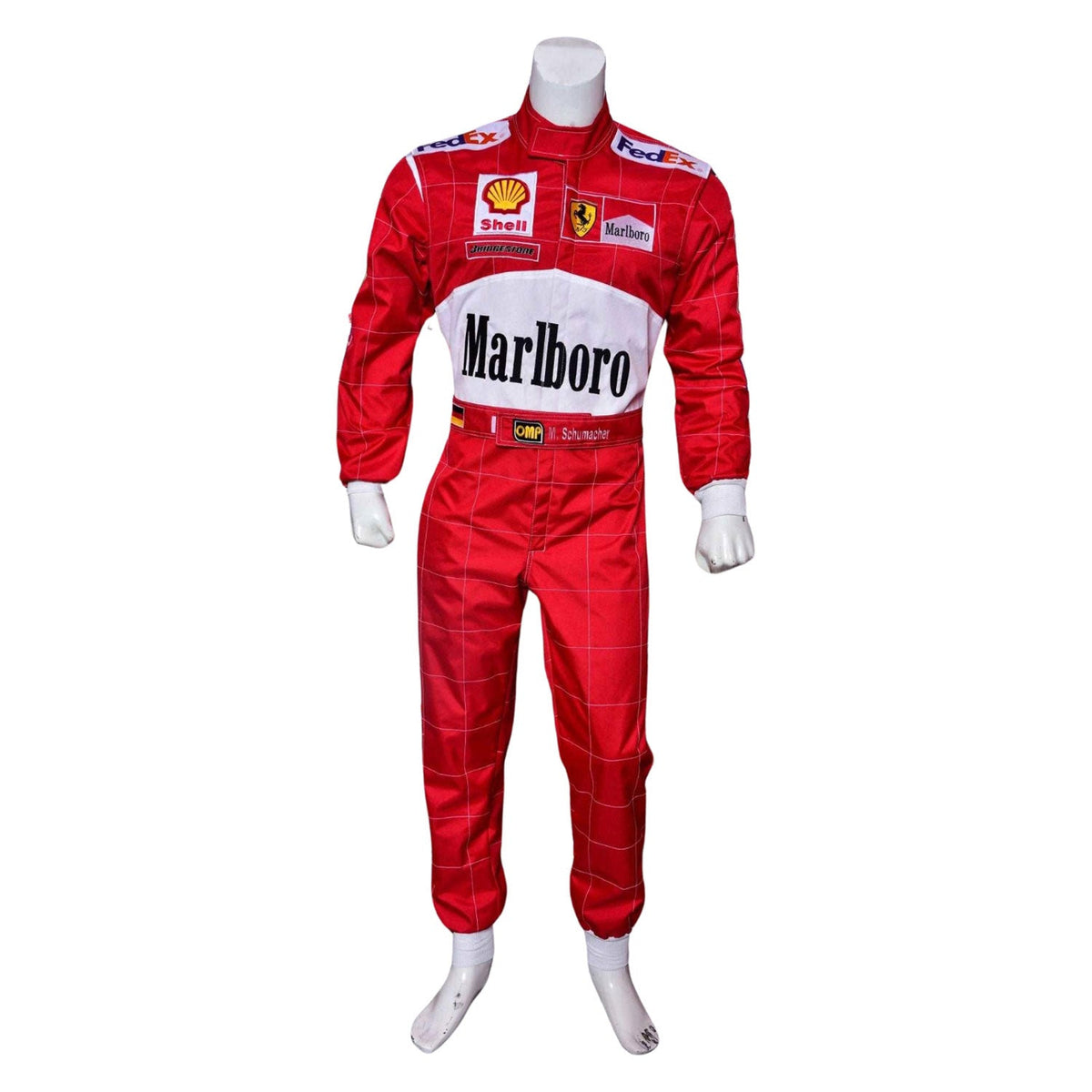 Michael Schumacher F1 Race Ferrari Belgian GP Motorsport Suit Front View