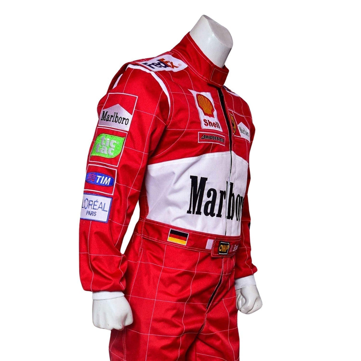 Michael Schumacher F1 Race Ferrari Belgian GP Motorsport Suit Action  Close Up View