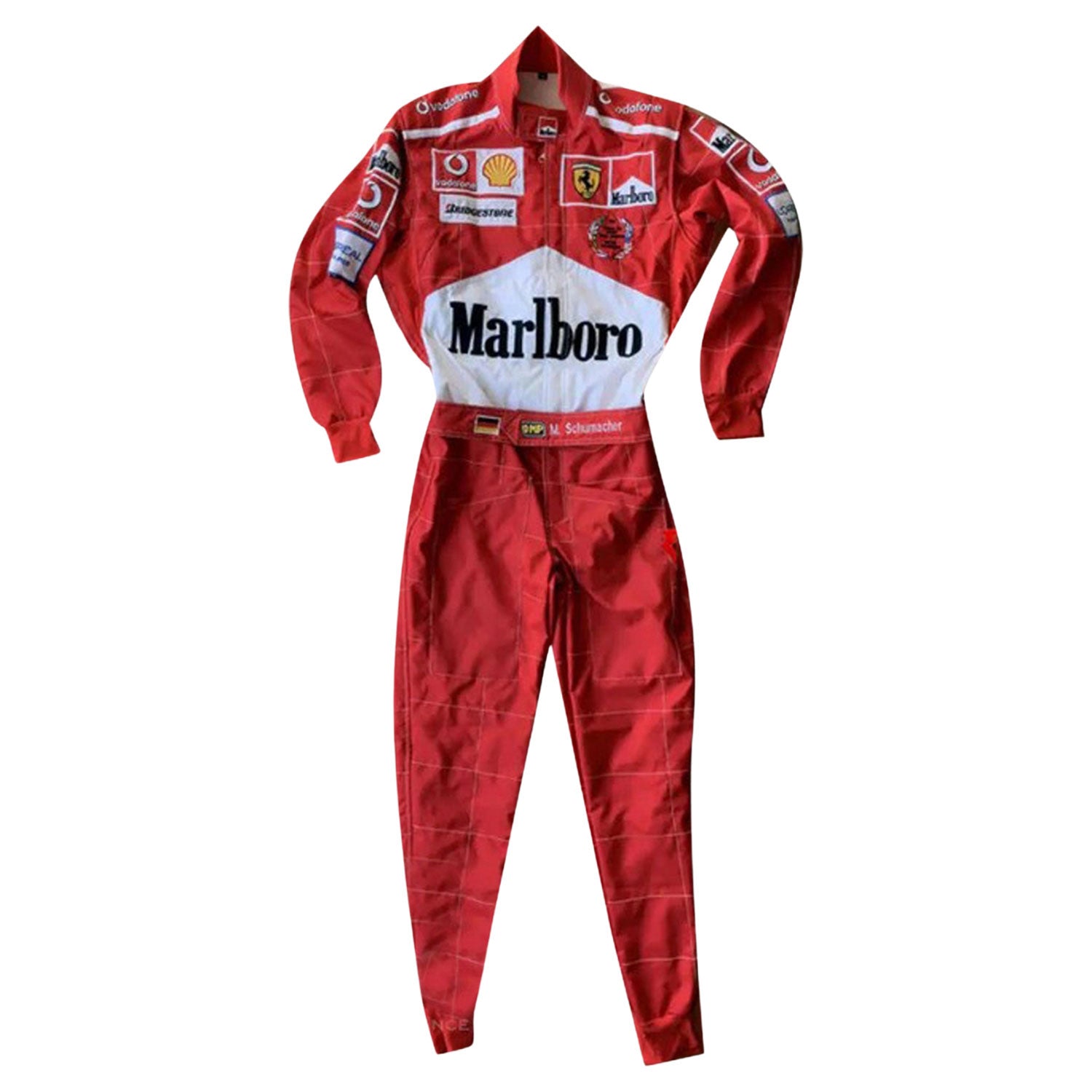 Michael Schumacher F1 Race Ferrari World Champion Grand Prix Suit Front View