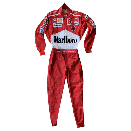Michael Schumacher F1 Race Ferrari World Champion Grand Prix Suit Front View
